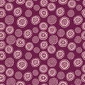 Vector pattern with abstract flowers in crimson color Royalty Free Stock Photo